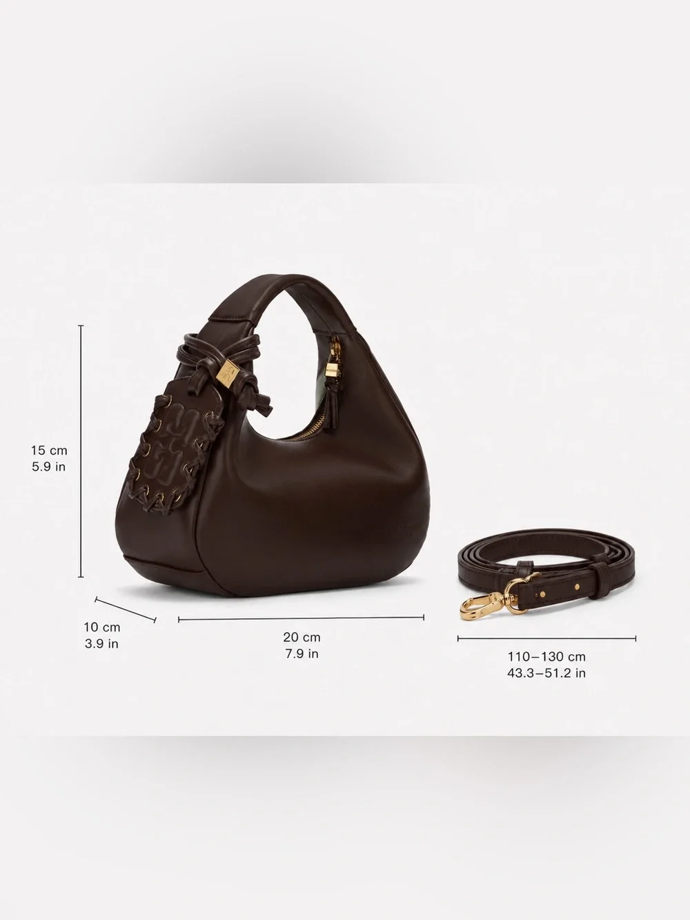 GANNI x Daisy Duck Mini Hobo Bag Brown Rare Disney Collab Crossbody
